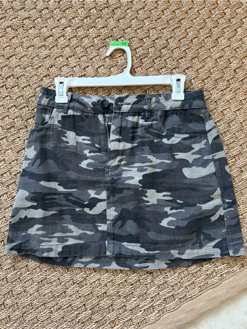 Wild Honey Gray Camo Cargo skirt